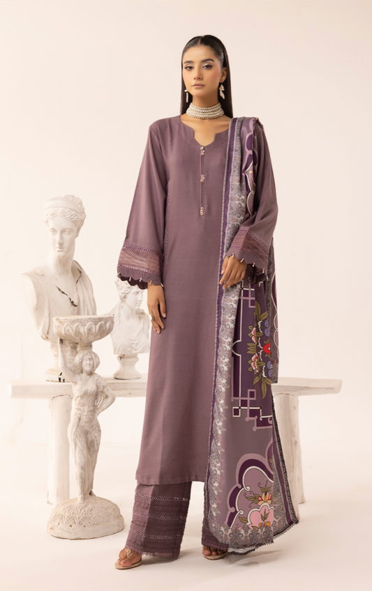 Dark Purple 'Sophia B' Dhanak Ladies Suit