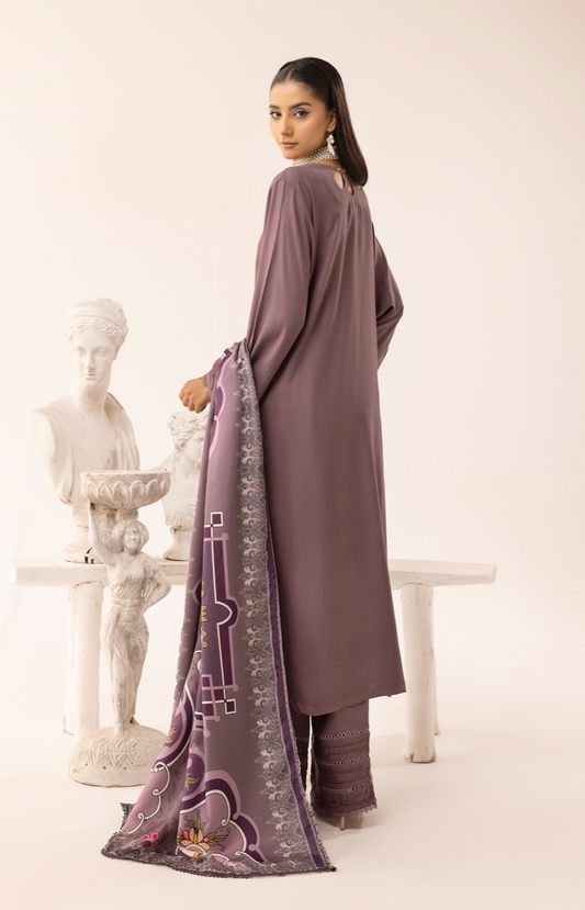 Dark Purple 'Sophia B' Dhanak Ladies Suit