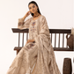 Beige 'Ivy Kari' Dhanak Ladies Suit