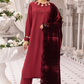 Maroon Red 'Sapna' Dhanak Ladies Suit