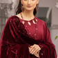 Maroon Red 'Sapna' Dhanak Ladies Suit