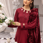 Maroon Red 'Sapna' Dhanak Ladies Suit