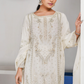 Cream 'Haseen' Chiffon Ladies Suit