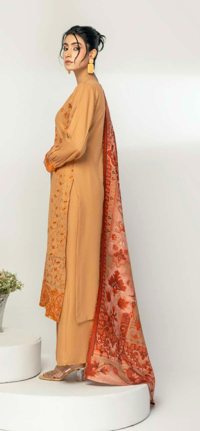 Golden Brown 'Alpine Luxe' Dhanak Ladies Suit