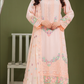 Peach Pink 'Mahrosh' Chiffon Ladies Suit