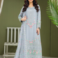 Blue Grey 'Mahrosh' Chiffon Ladies Suit