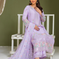 Lilac Purple 'Mahrosh' Chiffon Ladies Suit