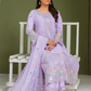 Lilac Purple 'Mahrosh' Chiffon Ladies Suit