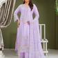 Lilac Purple 'Mahrosh' Chiffon Ladies Suit