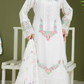 Cream White 'Mahrosh' Chiffon Ladies Suit