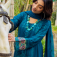 Dark Teal 'Andaaz' Chiffon Ladies Suit