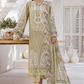 Olive Green Maria B Design Linen Ladies Suit