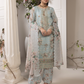 Light Teal Blue 'Zalea' Jacquard Ladies Suit