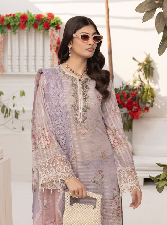 Lilac 'Zalea' Jacquard Ladies Suit