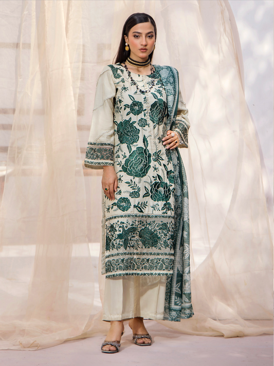 Light Olive Green 'Maham' Viscose Ladies Suit