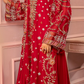 Red 'Ronak-E-Mehal' Chiffon Ladies Suit
