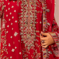 Red 'Ronak-E-Mehal' Chiffon Ladies Suit