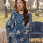 Blue 'Summer Fantasy' Lawn Ladies Suit