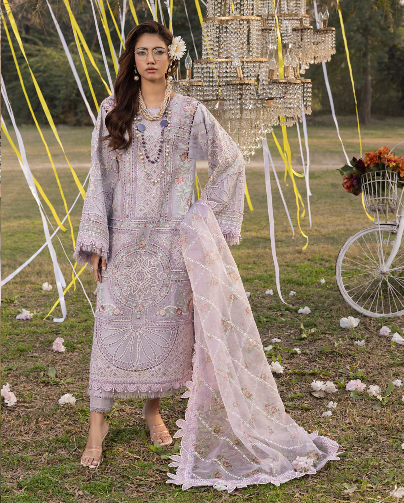 Lilac 'Summer Fantasy' Lawn Ladies Suit