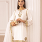 White 'Rosalie' Viscose Silk Ladies Suit
