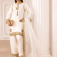 White 'Rosalie' Viscose Silk Ladies Suit