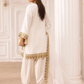 White 'Rosalie' Viscose Silk Ladies Suit