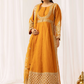 Mustard Orange Crushed Ladies Suit