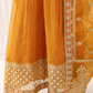 Mustard Orange Crushed Ladies Suit