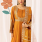 Mustard Orange Crushed Ladies Suit