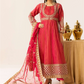 Magenta Pink Crushed Ladies Suit