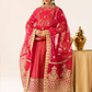 Magenta Pink Crushed Ladies Suit