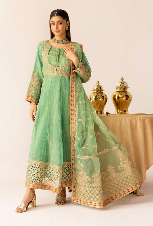 Green Crushed Ladies Suit