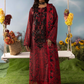Red and Black 'M Prints' Linen Ladies Suit