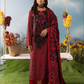 Red and Black 'M Prints' Linen Ladies Suit