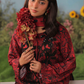 Red and Black 'M Prints' Linen Ladies Suit