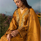 Dark Mustard and Gold 'M Prints' Linen Ladies Suit