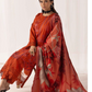 Burnt Orange 'M Prints' Linen Ladies Suit