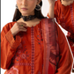 Burnt Orange 'M Prints' Linen Ladies Suit