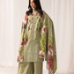 Light Olive Green 'M Prints' Linen Ladies Suit