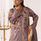 Lilac Purple 'M Prints' Linen Ladies Suit