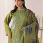 Green 'M Prints' Linen Ladies Suit