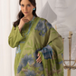 Green 'M Prints' Linen Ladies Suit