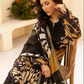 Black and Gold 'M Prints' Linen Ladies Suit