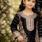 Black Silk Girls Suit