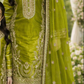 Olive Green Silk Ladies Suit