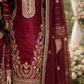 Maroon Red Silk Ladies Suit