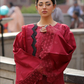 Maroon Red 'Bazar Kahani' Cotton Ladies Suit