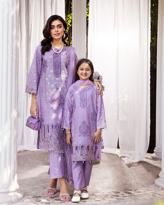 Purple Luxury Jacquard Lawn Ladies Suit