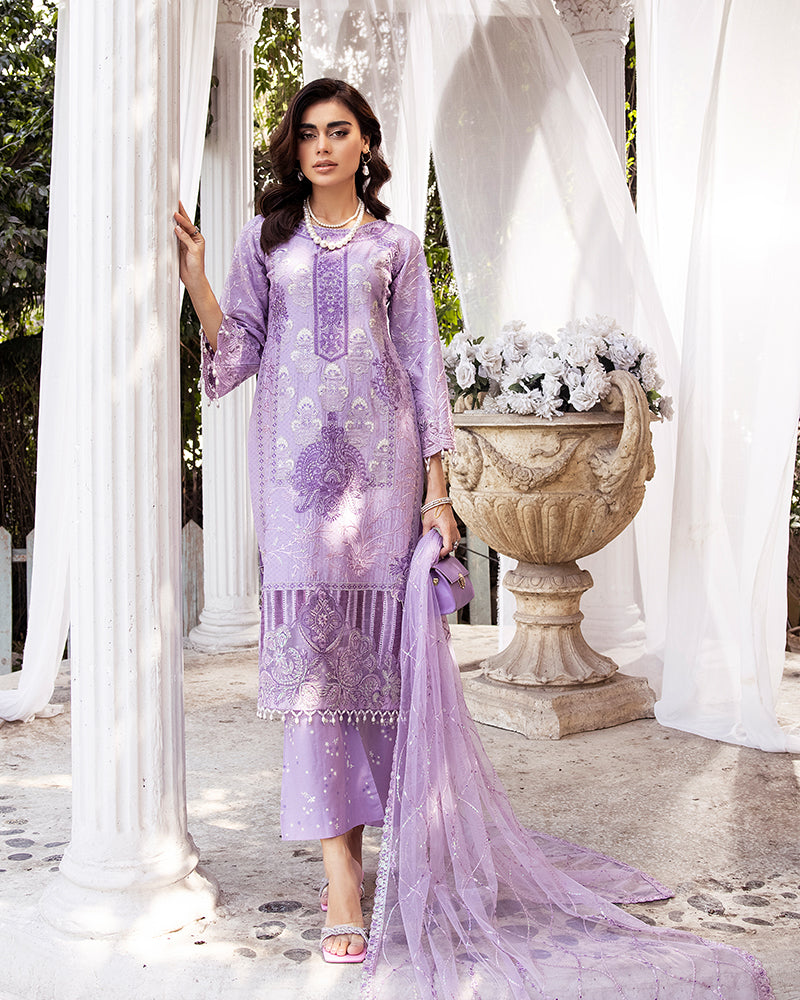 Purple Luxury Jacquard Lawn Ladies Suit