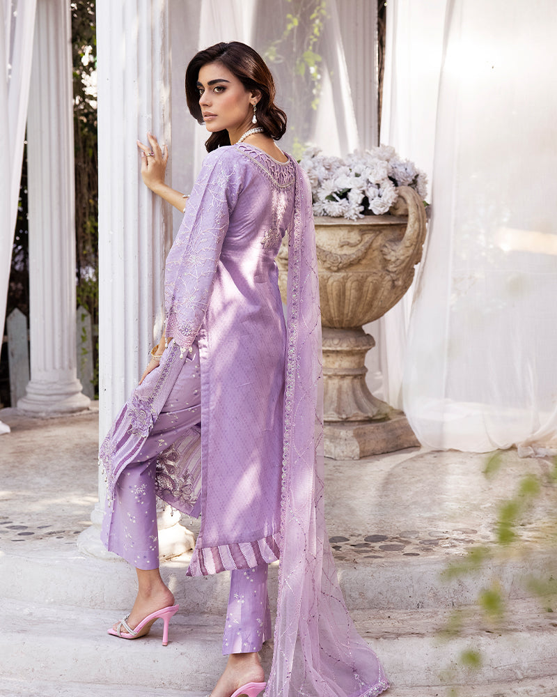Purple Luxury Jacquard Lawn Ladies Suit
